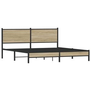 vidaXL sonoma t&ouml;lgy sz&iacute;nű f&eacute;m &aacute;gykeret matrac n&eacute;lk&uuml;l 180 x 200 cm