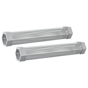 vidaxl F&uuml;st&ouml;lő Cső 2 db 5 x 5 x 30 cm Rozsdamentes ac&eacute;l 304 Ez&uuml;st