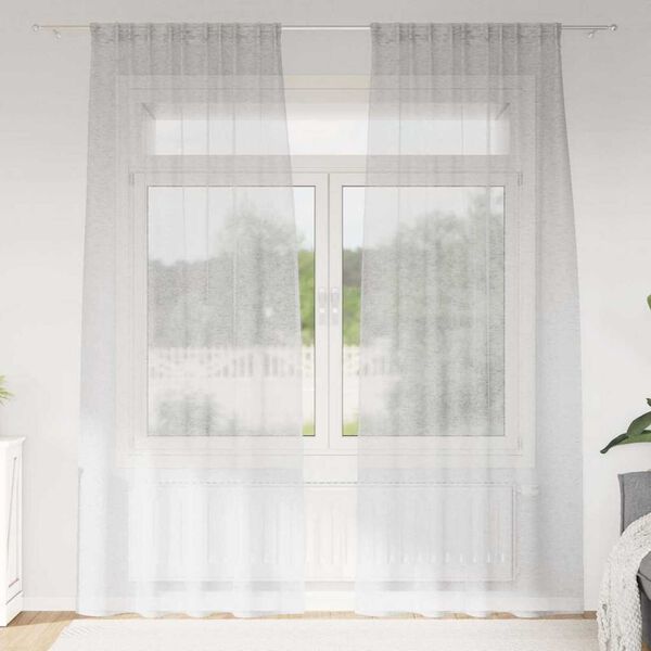 vidaXL Voile F&uuml;gg&ouml;ny 2 pcs Vil&aacute;gossz&uuml;rke 245 x 140 cm Poli&eacute;szter