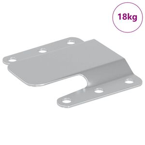 vidaXL Flush szerelv&eacute;ny tart&oacute; 419 Ez&uuml;st 75 x 66 x 1,4 mm Ac&eacute;l