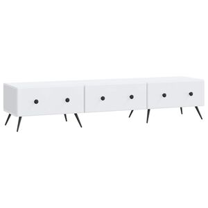 vidaXL TV szekr&eacute;ny fi&oacute;kkal Feh&eacute;r 147 x 34,5 x 30 cm Szerelt Fa
