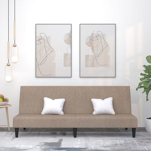 vidaXL k&eacute;tszem&eacute;lyes t&oacute;psz&iacute;nű mikrosz&aacute;las sz&ouml;vet kanap&eacute;&aacute;gy