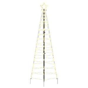 vidaXL LED Kar&aacute;csonyi Fenyő 250 cm 390 LED Meleg feh&eacute;r Ac&eacute;l