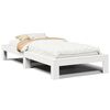 vidaXL feh&eacute;r t&ouml;m&ouml;r fenyőfa &aacute;gy matrac n&eacute;lk&uuml;l 75 x 190 cm