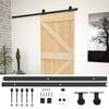 vidaXL Cs&uacute;sz&oacute; ajt&oacute; Term&eacute;szetes &eacute;s Fekete 80 x 210 cm T&ouml;m&ouml;r Fenyőfa