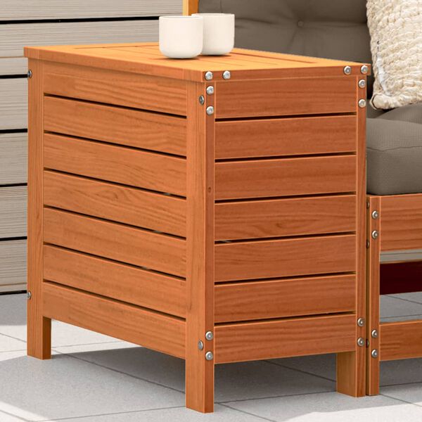 vidaXL viaszbarna t&ouml;m&ouml;r fenyőfa kerti l&aacute;bzs&aacute;moly 62 x 31,5 x 52 cm