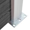 vidaXL fekete WPC kerítéspanelszett 353 x 146 cm