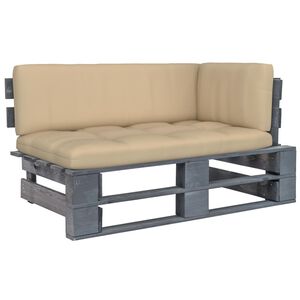 vidaXL szürke impregnált fenyőfa kerti raklap sarokkanapé