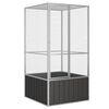 vidaXL antracitsz&uuml;rke horganyzott ac&eacute;l mad&aacute;rketrec 111x107x211,5 cm