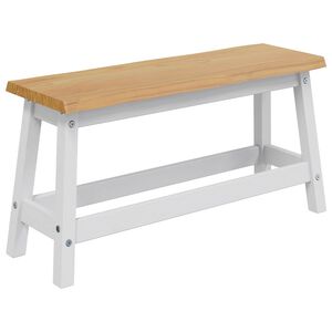 VidaXL &Eacute;tkező pad EKAI Feh&eacute;r 91,5 x 29 x 45,5 cm T&ouml;m&ouml;r Fenyőfa