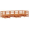 vidaXL Kerti lounge szett 8 pcs Viaszbarna T&ouml;m&ouml;r fenyő