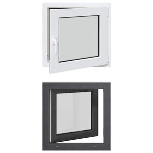 vidaXL Pinceablak RISOR 50 x 50 cm PVC &eacute;s &Uuml;veg Antracitsz&uuml;rke