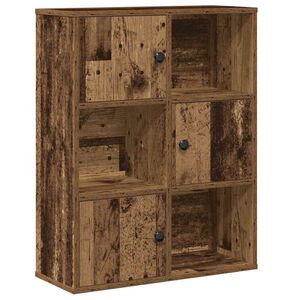 vidaXL antik fa sz&iacute;nű szerelt fa k&ouml;nyvespolc 60x24x76,5 cm