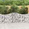 vidaXL 3 db íves horganyzott vas gabion kosár 200x30x80/100 cm