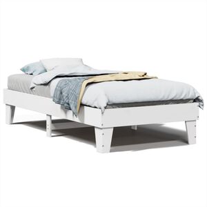 vidaXL feh&eacute;r t&ouml;m&ouml;r fenyőfa &aacute;gykeret matrac n&eacute;lk&uuml;l 90 x 190 cm