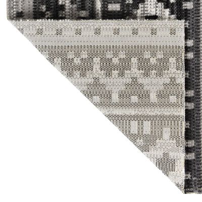 vidaXL sötétszürke lapos szövésű kültéri szőnyeg 115 x 170 cm