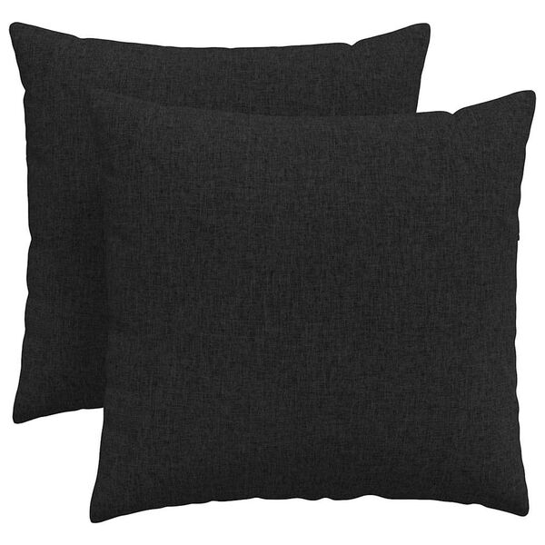 vidaXL Kanapé párnák 2 pcs Fekete 45 x 45 cm szövet