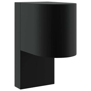 vidaXL K&uuml;lt&eacute;ri Fali L&aacute;mpa Fekete 12 x 7 x 15 cm Rozsdamentes ac&eacute;l