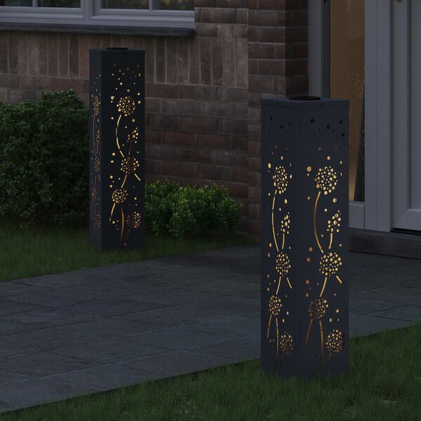 vidaXL Napelemmel műk&ouml;dő LED &ouml;sv&eacute;ny vil&aacute;g&iacute;t&aacute;s 2 pcs Antracit