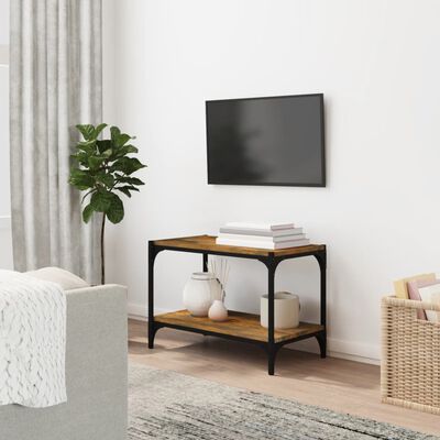 vidaXL füstös tölgyszínű szerelt fa TV-szekrény 60x33x41 cm
