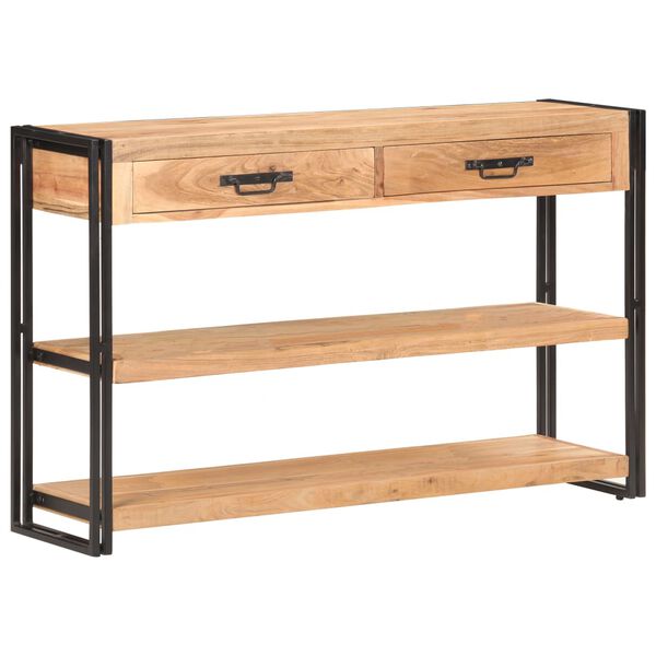 vidaXL tömör akácfa komód 120 x 30 x 75 cm