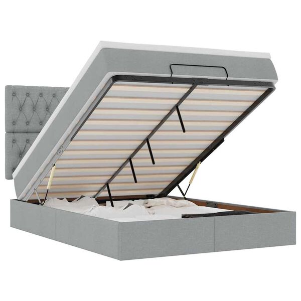 vidaXL Ottom&aacute;n &aacute;gykeret matraccal vil&aacute;gossz&uuml;rke 140x190 cm sz&ouml;vet