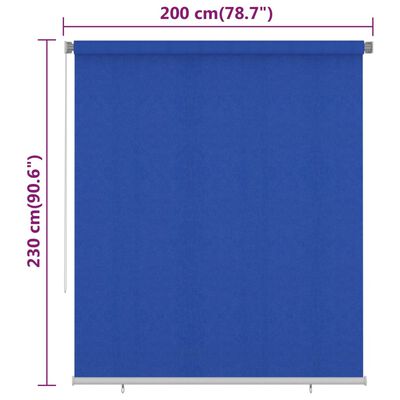 vidaXL kék kültéri HDPE roló 200 x 230 cm