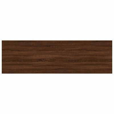 vidaXL 4 db barna tölgy színű szerelt fa fali polc 100 x 30 x 1,5 cm