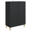 vidaXL Sz&eacute;f fi&oacute;kkal Fekete 66 x 34,5 x 95 cm Szerelt Fa
