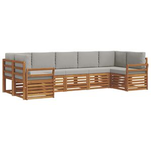 vidaXL Szegment&aacute;lt kanap&eacute; szett 7 pcs Term&eacute;szetes &eacute;s Vil&aacute;gossz&uuml;rke