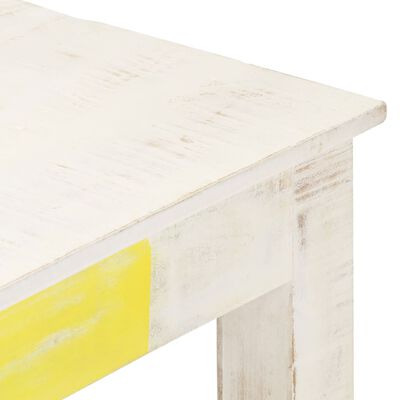 vidaXL fehér tömör mangófa dohányzóasztal 110 x 60 x 45 cm