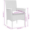 vidaXL 7 r&eacute;szes sz&uuml;rke polyrattan/&uuml;veg kerti &eacute;tkezőgarnit&uacute;ra p&aacute;rn&aacute;val