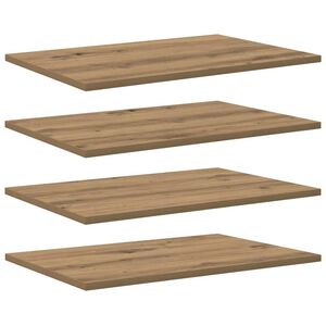 vidaXL Polcos k&ouml;nyvespolc 4 pcs Barna 60 x 40 x 1,5 cm Faanyag