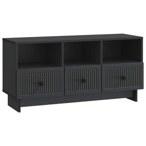 vidaXL TV szekr&eacute;ny fi&oacute;kkal Fekete 102 x 34,5 x 50 cm Szerelt Fa