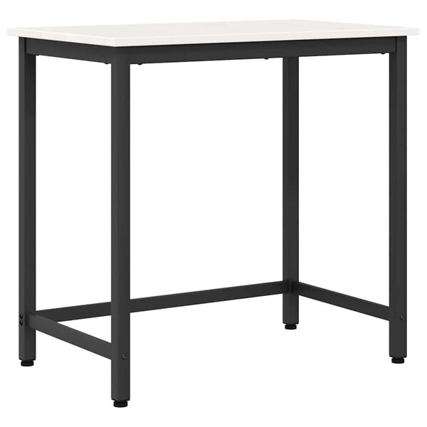 vidaXL asztal Feh&eacute;r 80 x 50 x 77 cm Műszaki fa &eacute;s ac&eacute;l
