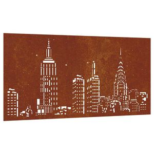 vidaXL l&aacute;tk&eacute;p mint&aacute;s corten ac&eacute;l kerti fald&iacute;sz 105 x 55 cm