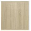 vidaXL fehér és sonoma tölgy függő TV-szekrény 60 x 30 x 30 cm
