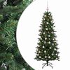 vidaXL Műkar&aacute;csonyfa g&ouml;mbbel 120 cm 150 LED Meleg feh&eacute;r PVC &eacute;s PE Z&ouml;ld