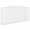 vidaXL &iacute;ves horganyzott vas gabion kos&aacute;r 400x50x180/200 cm