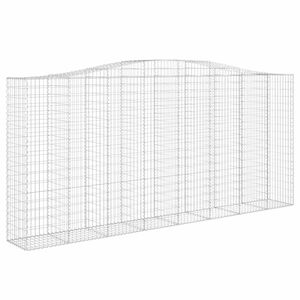 vidaXL &iacute;ves horganyzott vas gabion kos&aacute;r 400x50x180/200 cm