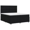 vidaXL Boxspring &aacute;gy matraccal fejt&aacute;ml&aacute;val Fekete 200 x 200 cm Sz&ouml;vet