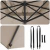 vidaXL Roma napernyő Tópszínű 286 x 285 x 265 cm Pamut és Alumínium