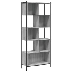 vidaXL sz&uuml;rke sonoma sz&iacute;nű szerelt fa k&ouml;nyvespolc 72x28x172 cm