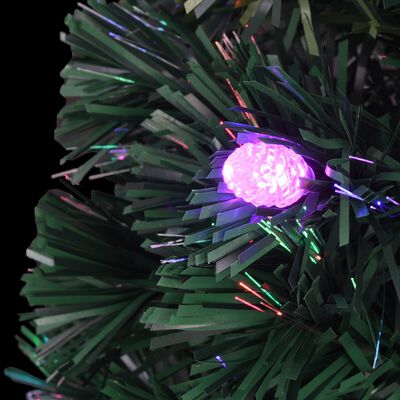 vidaXL száloptikás megvilágított karácsonyfa állvánnyal 210 cm