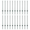 vidaXL Be&aacute;gyazott ker&iacute;t&eacute;soszlop 22 db Z&ouml;ld 120 cm Porsz&oacute;rt ac&eacute;l