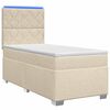 vidaXL Boxspring &aacute;gy matraccal Kr&eacute;msz&iacute;nű 80 x 200 cm Sz&ouml;vet