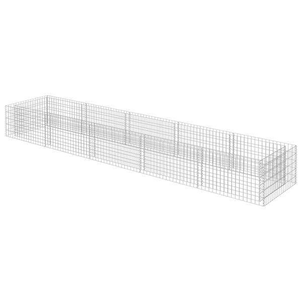 vidaXL horganyzott ac&eacute;l gabion magas&aacute;gy&aacute;s 450 x 90 x 50 cm