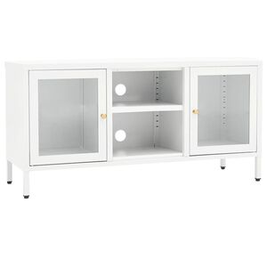 vidaXL feh&eacute;r ac&eacute;l &eacute;s &uuml;veg TV-szekr&eacute;ny 105x35x52 cm