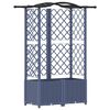 vidaXL Magas&iacute;tott &Aacute;gy Trellis-szel &eacute;s Tetővel Sz&uuml;rke 122 x 40 x 141 cm
