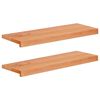 vidaXL L&eacute;pcsőszőnyegek 2 db 80 x 30 x 2 cm Lakk T&ouml;m&ouml;r b&uuml;kkfa